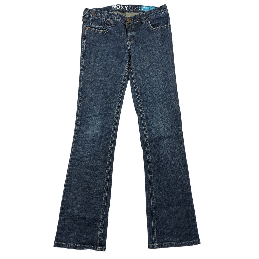 Vintage Roxy Jeans Womens 5 Blue Malibu Baby Bell Fit Dark Wash Denim Y2K 2000s